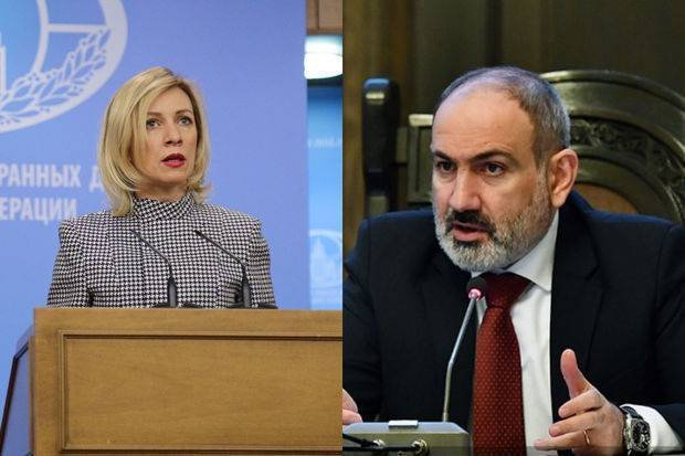 Zaxarova Paşinyanın iddiasına cavab verdi
