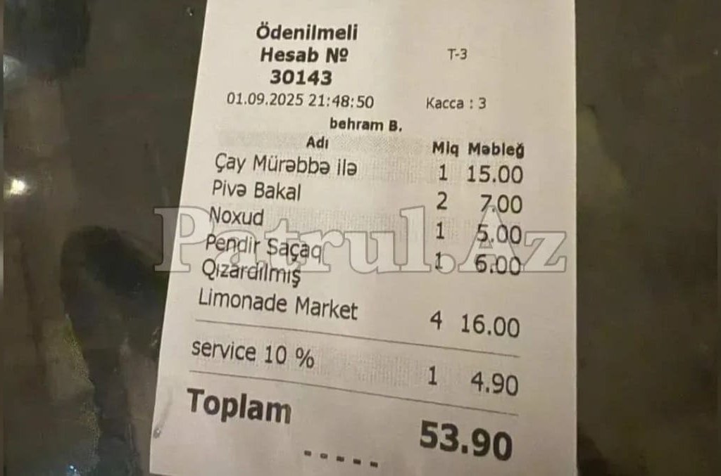 Bilgəhdə “Happy Days” restoranında müştəriləri belə aldadırlar-Fotofakt