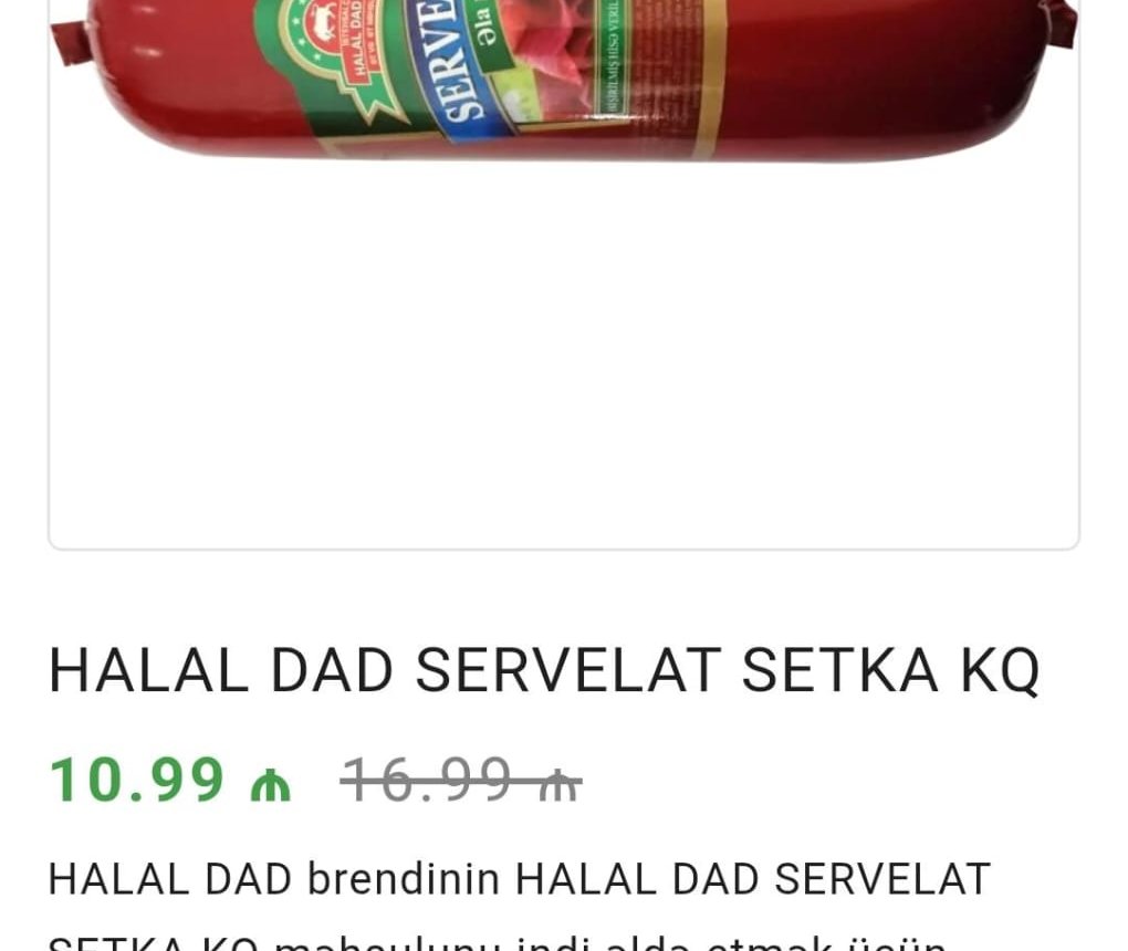 “Halal Dad”ın kolbasasının tərkibində zərərli əlavələr var