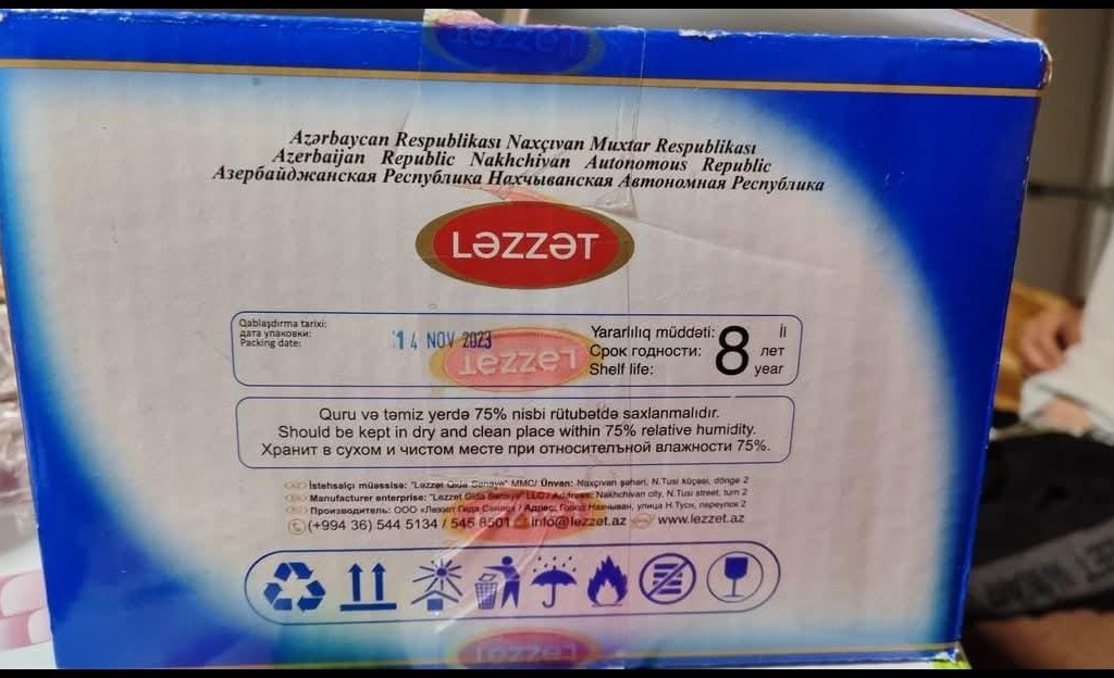 “Ləzzət” doğranmış qənddən dəmir çıxdı