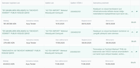726 min manatlıq vergi borcu olan “AZ-TEX-IMPORT” HOQQA VERİR - 20 gündə 9.171.445,8 AZN və ...