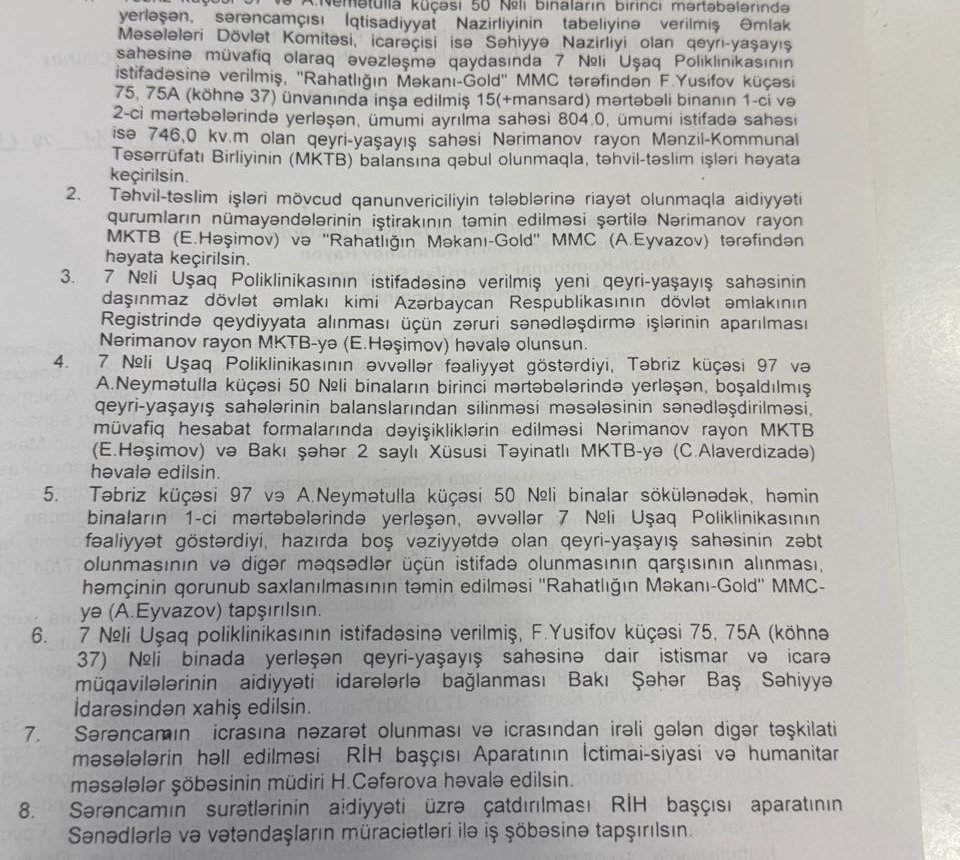 “Rahatlığın məkanı Gold” sakinlərin rahatlığını pozub – poliklinikanın binası satıldı, yol bağlandı