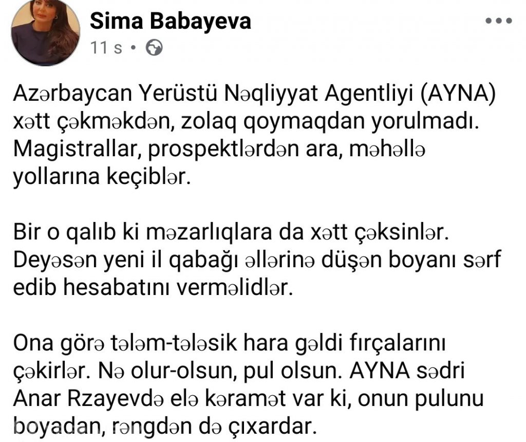 "Bir o qalıb ki məzarlıqlara da xətt çəksinlər"-Anar Rzayevə İRAD