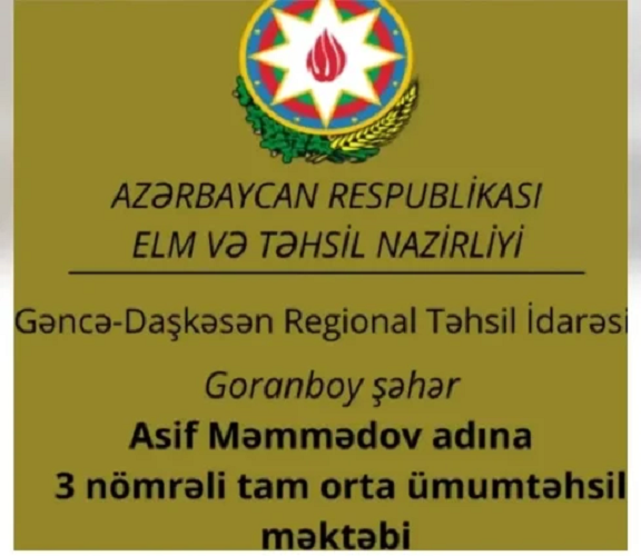Goranboy şəhər Asif Məmmədov adına 3 nömrəli tam orta ümumtəhsil məktəbində nələr baş verir??? ŞOK FAKTLAR