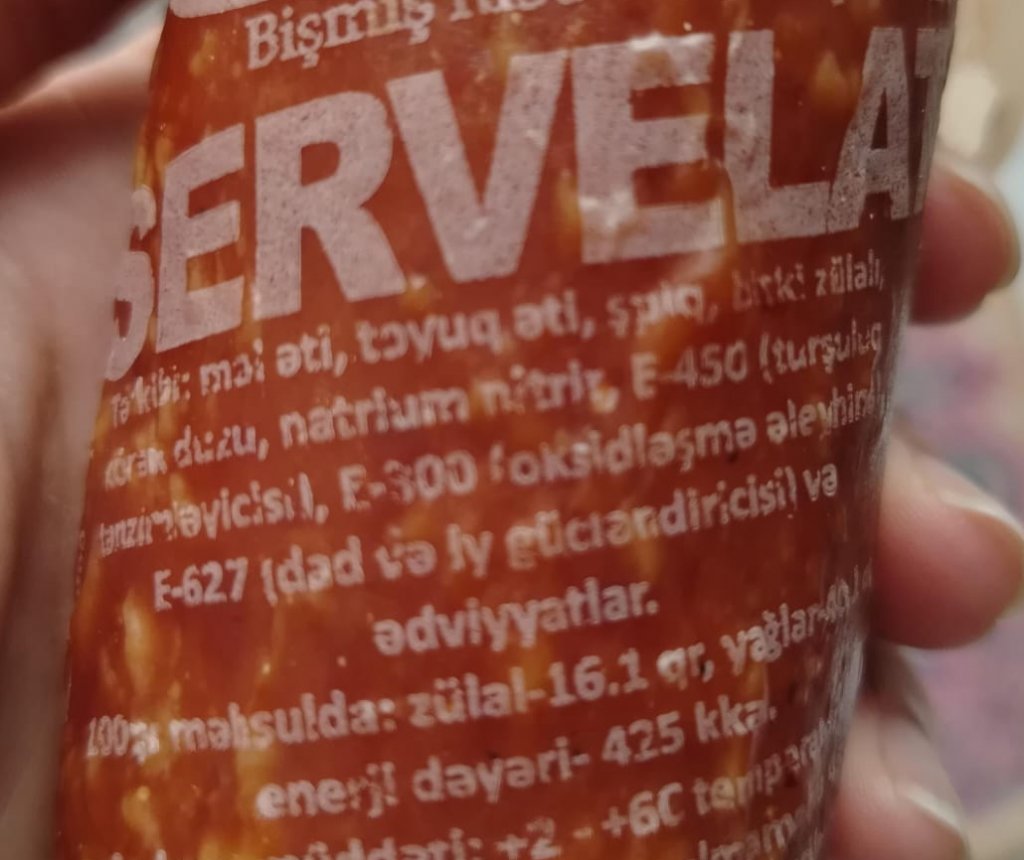 “Best Beef” kolbasalarında zərərli maddələr