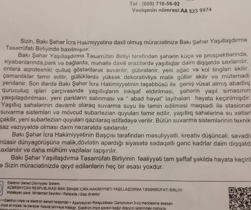 Yaşıllaşdırma Təsərrüfatı Birliyində “yaşıl biznes” qurulub - İLGİNC FAKTLAR