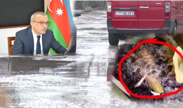 İçməli su küçəyə axır - Zaur Mikayılovun işçiləri taxta çüy vurub gedir - VİDEO