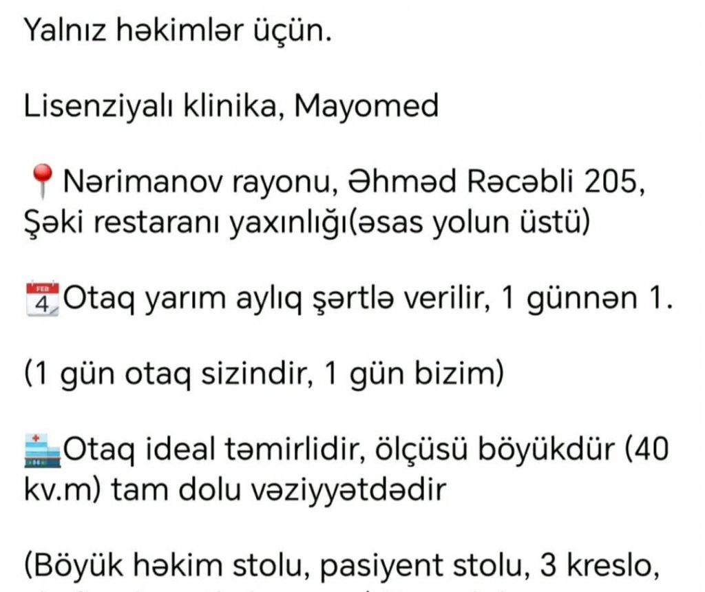 “Mayomed” klinikasında  Nihad Aslanov “kosmetoloq” idi indi isə “stomatoloq” kimi fəaliyyət göstərir?