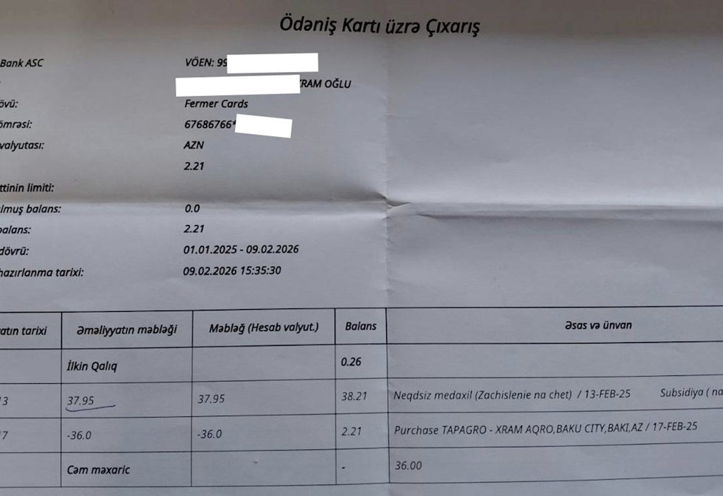 Fermer kartlarından mənimsənilən milyonlar - Vəzifəli şəxslər və saxta terminallar - ŞOK İDDİA