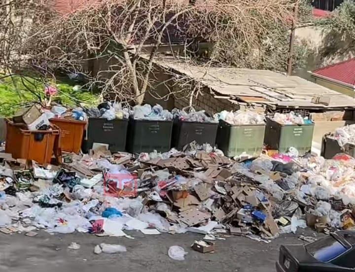 Məşhur restoranın ətrafında antisanitariya: Zibillər günlərlə daşınmr, ətrafa üfunət yayılır – VİDEO